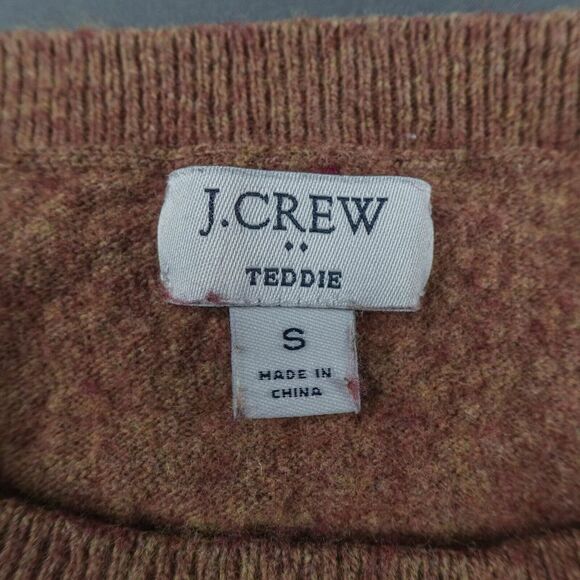 J Crew Womens Teddie Sweater Small Brown Slub Minimalist Cozy Y2K Retro Preppy - Picture 6 of 10